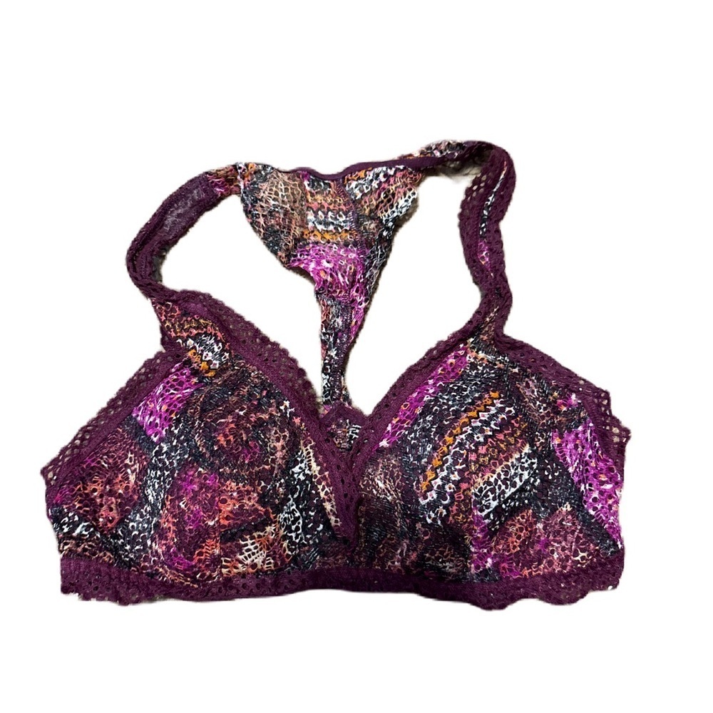 Victoria's Secret S Wine Lightly Lined Racerback Lace Bralette BRA 352671-68R